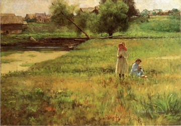 Summertime landscape John Ottis Adams Oil Paintings